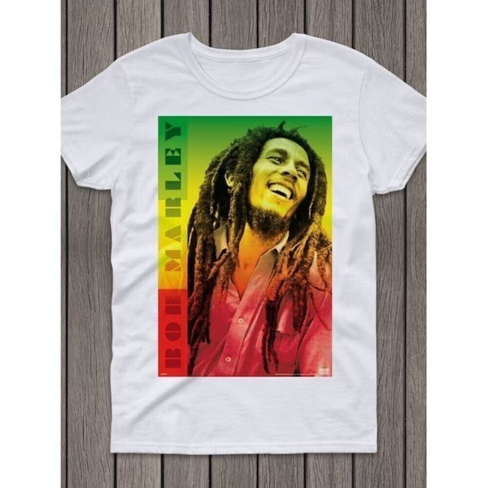 Bob Marley Tshirt Reggae Multi Coloured Face Jamaica Tee Shirt Novelty